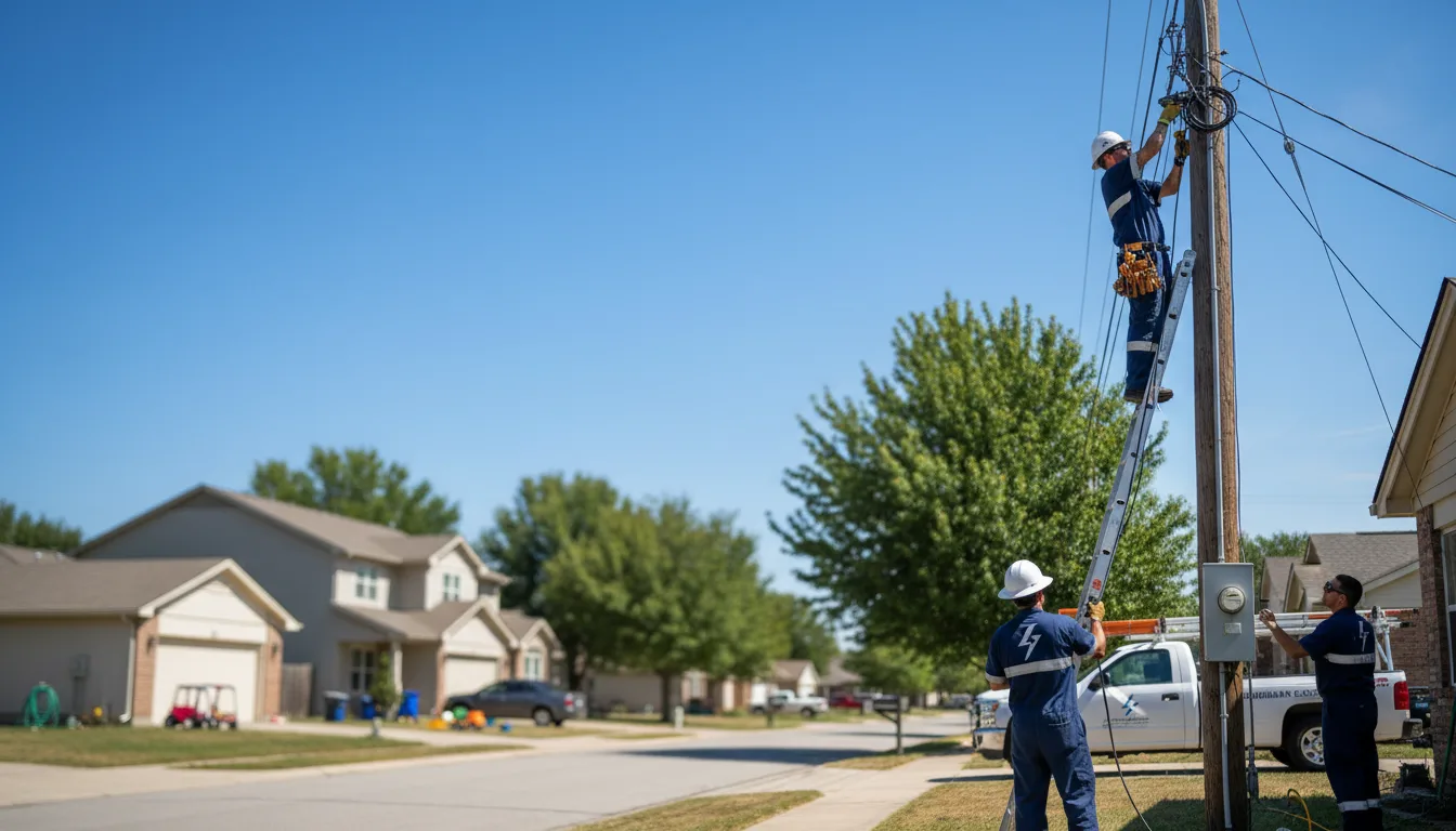 Residential electrician providing installation services in Lowry, MN